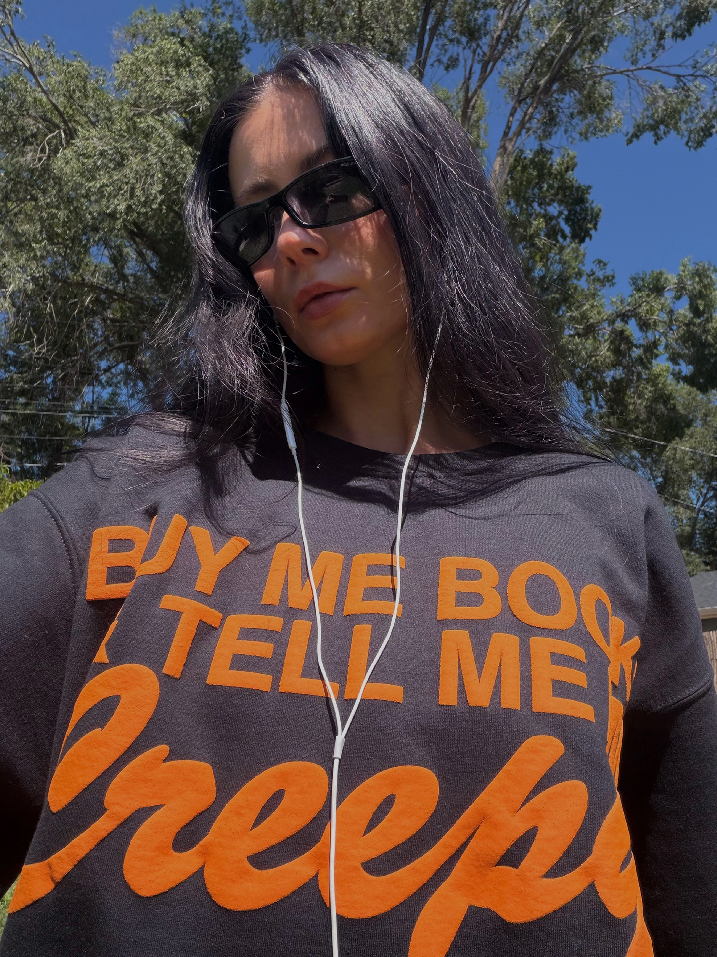 Buy Me Books and Tell Me I'm Creepy! Oversized Sweatshirt