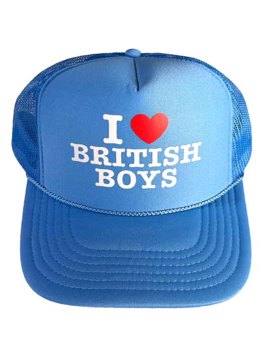 I Love British Boys Trucker Hat