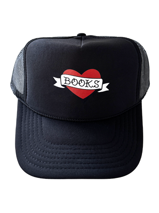 Books Heart Trucker Hat